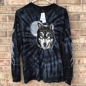 NWT Pacsun Wolf Lightning Long Sleeve Shirt Size M
